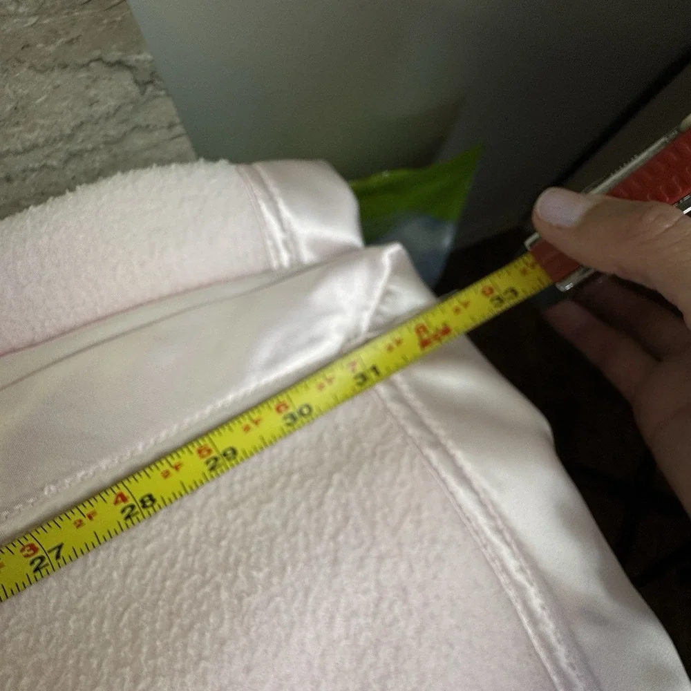 Vtg Wamsutta Baby Blanket Pink Satin Trim Flower Butterfly